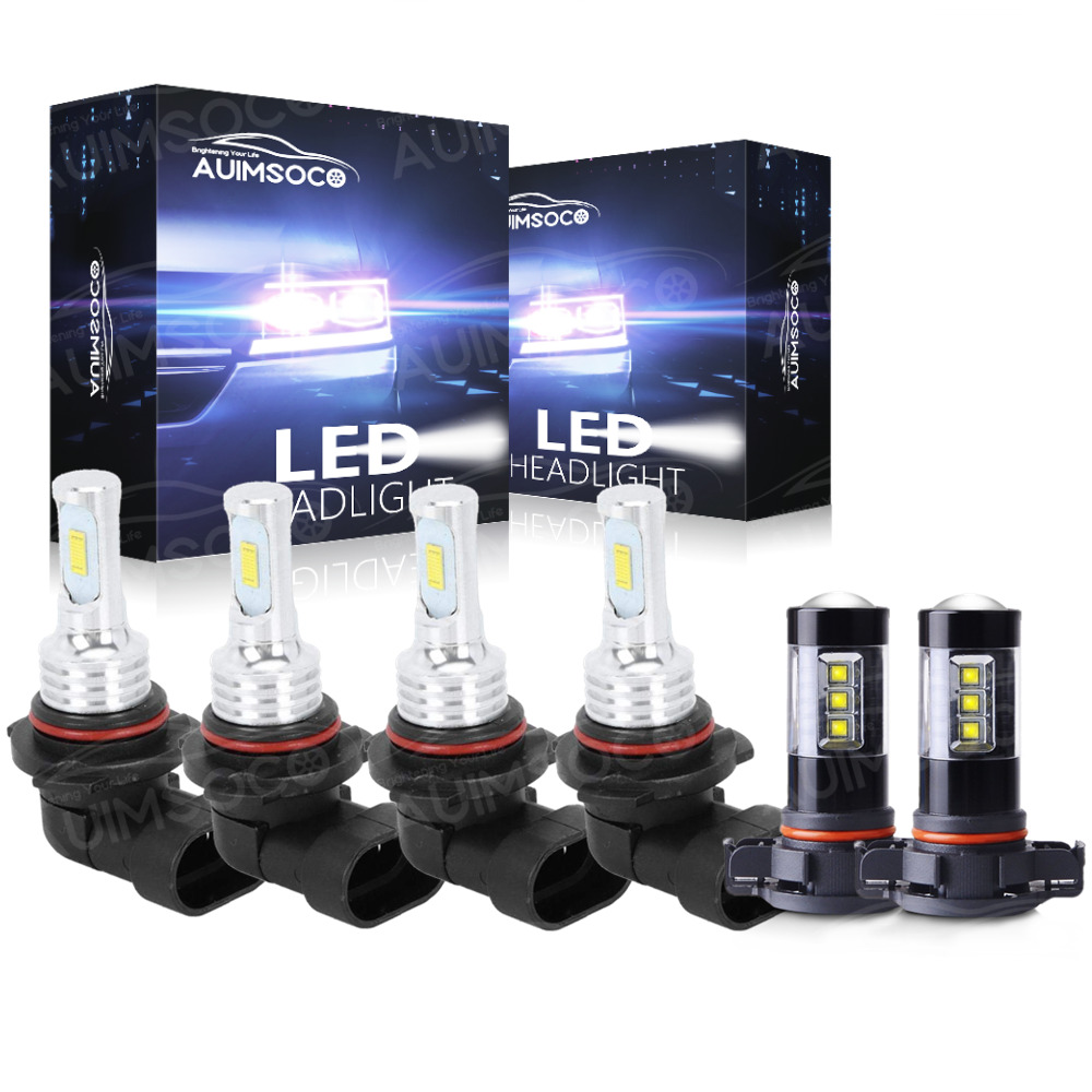 For Dodge Journey 2010-2018 2019 Led Fog Lights Car Headlight Bulb Combo Kit 6K