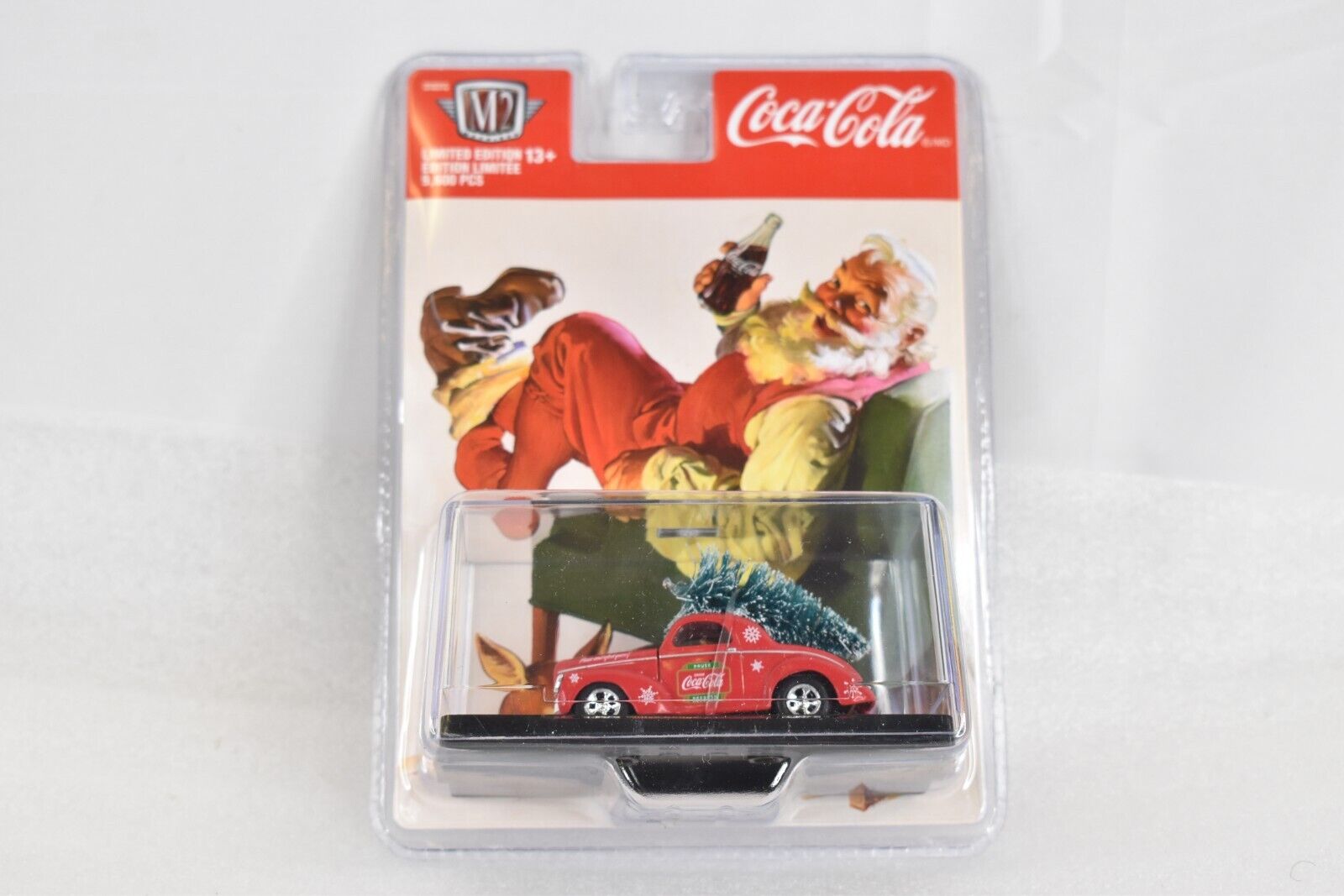 M2 MACHINES 2022 COKE CHRISTMAS 1941 WILLYS COUPE WITH TREE 1:64 Die-Cast