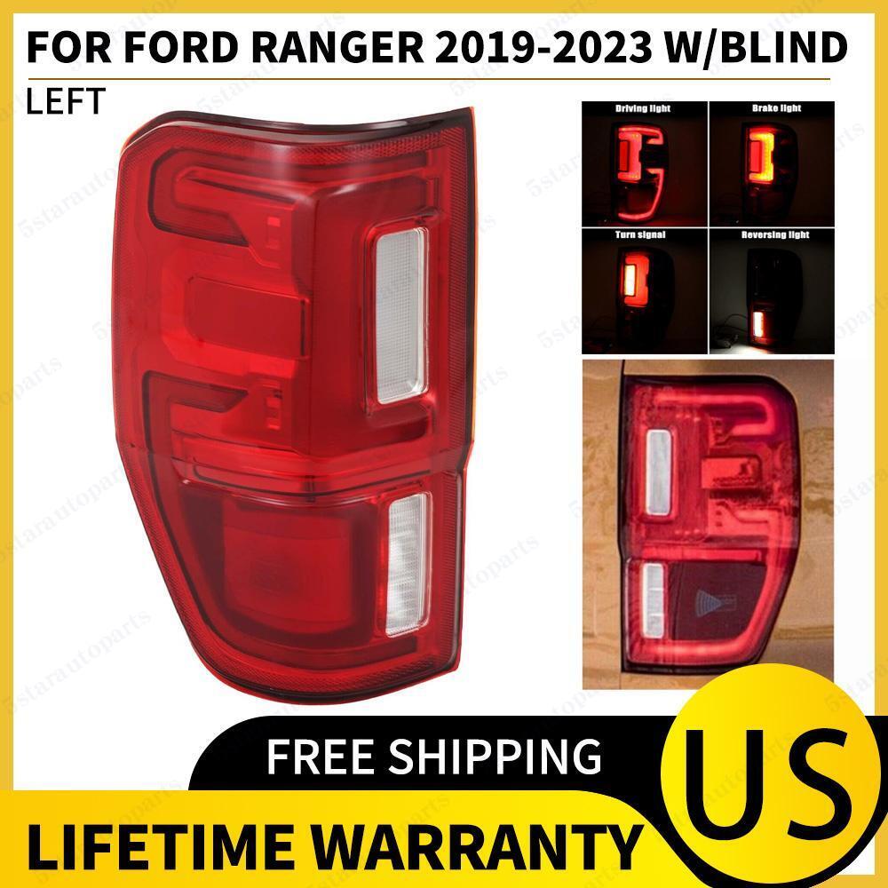 For 2019-2022 2023 Ford Ranger LED Rear Left Tail Light Brake Lamp W/ Blind Spot