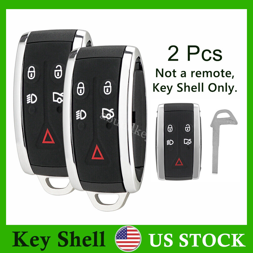 2 For 2007 2008 2009 2010 2011 2012 Jaguar XKR Remote Key Fob Shell Case Cover