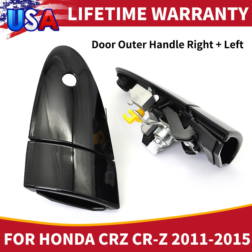 Fits Honda CRZ CR-Z 2011-2015 Pair New Black Door Outer Handle Right + Left