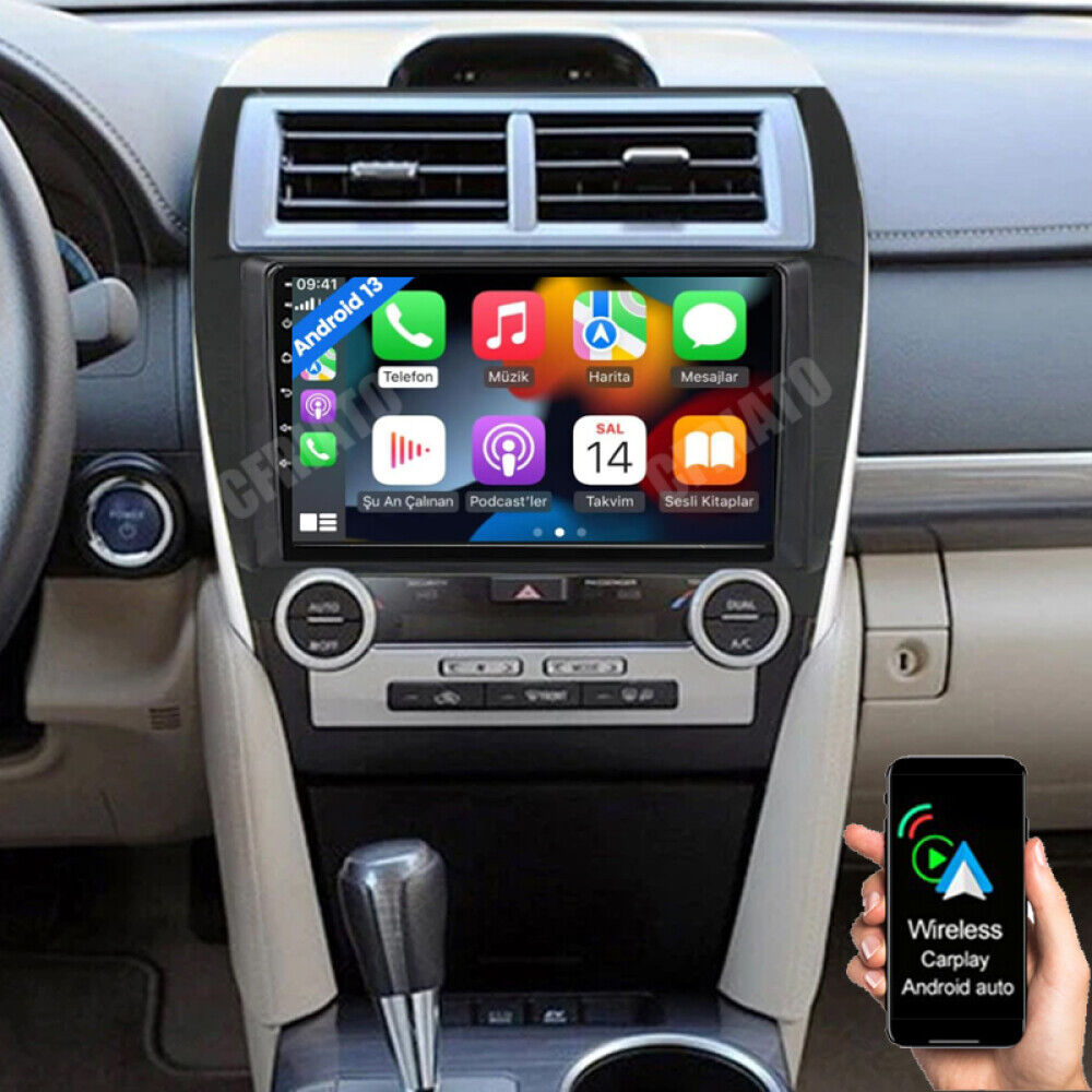 For 2012-2014 Toyota Camry Apple Carplay Car Radio Android 13 GPS Navi BT 2+32GB