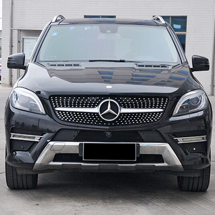 For Mercedes Benz ML Class W166 Diamond Style 2013-2015 Front Grille Grill