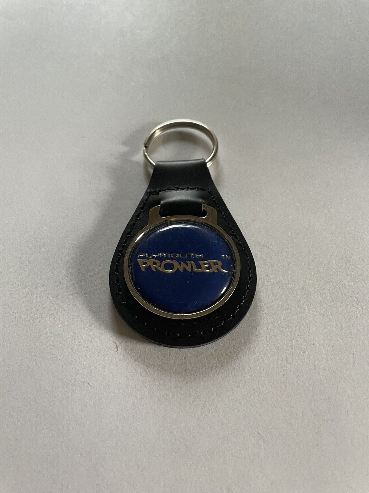 Plymouth Prowler Keychain Black Leather Key Fob Key Chain