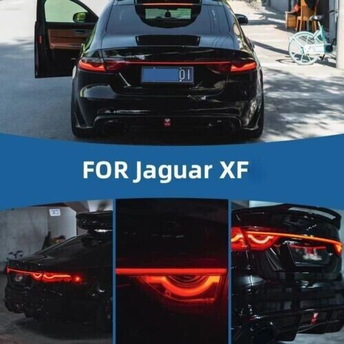 LED Rear Bumper Red Through Brake Light Lamp Fits For Jaguar XF XFR 2016-2023