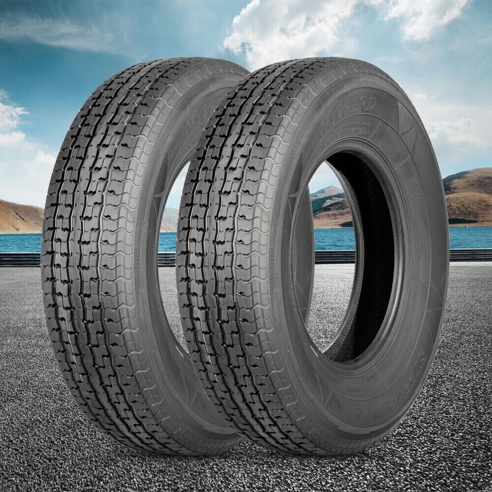 TWO 175/80R13 Trailer Tire Radial 175 80 13 Heavy Duty 8PR Tubeless Replacement
