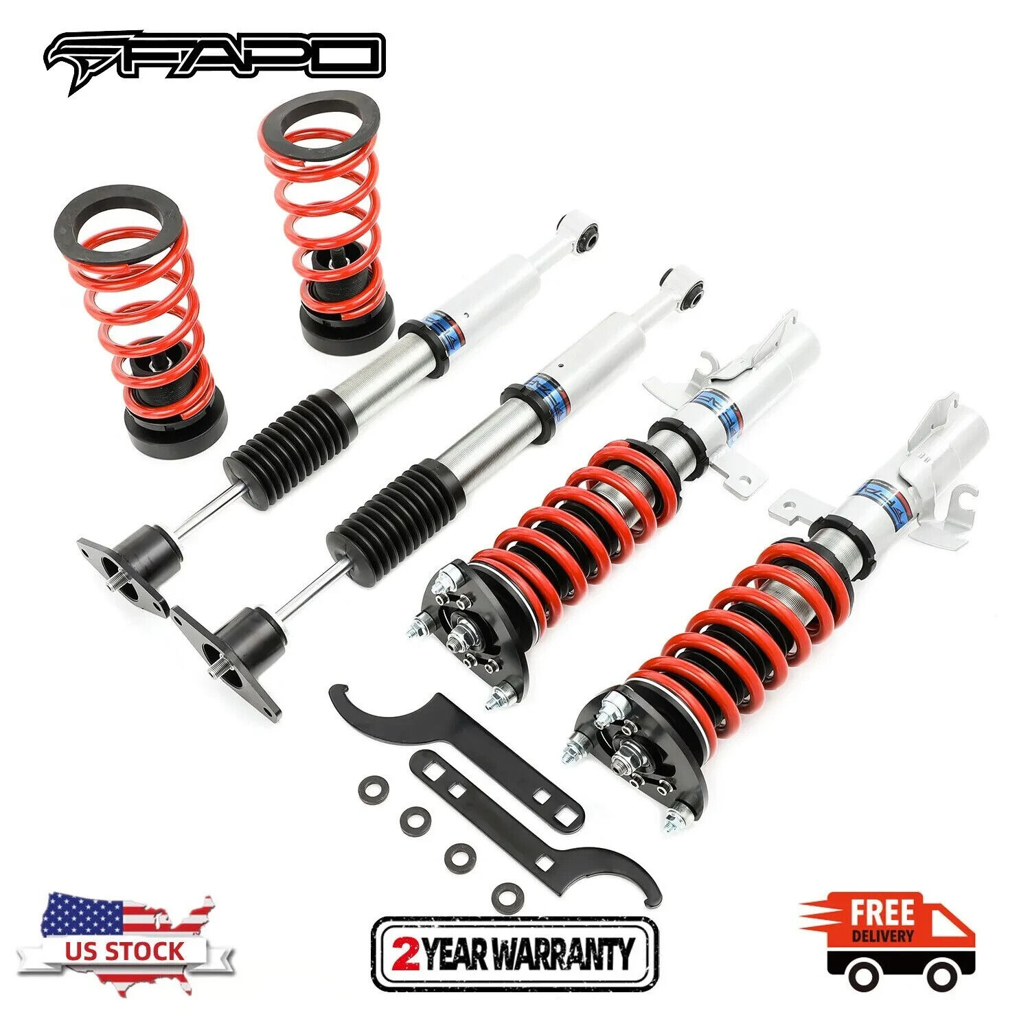 FAPO Coilovers Kits for Mazda 3 03-13/Ford Focus 05-14 Adjustable Height