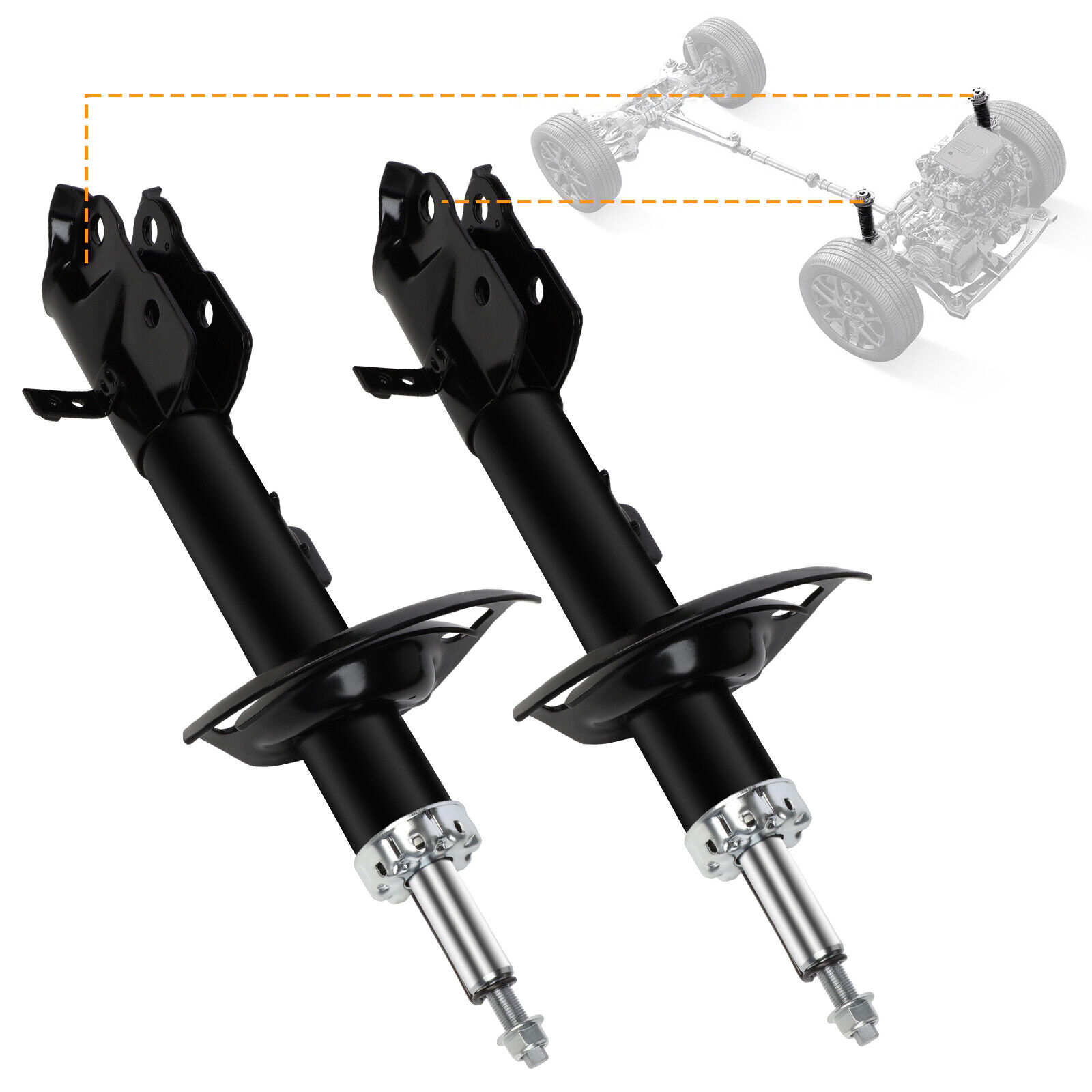 Front Pair Shocks Absorber For 2007-2012 DODGE & 2007-2010 JEEP