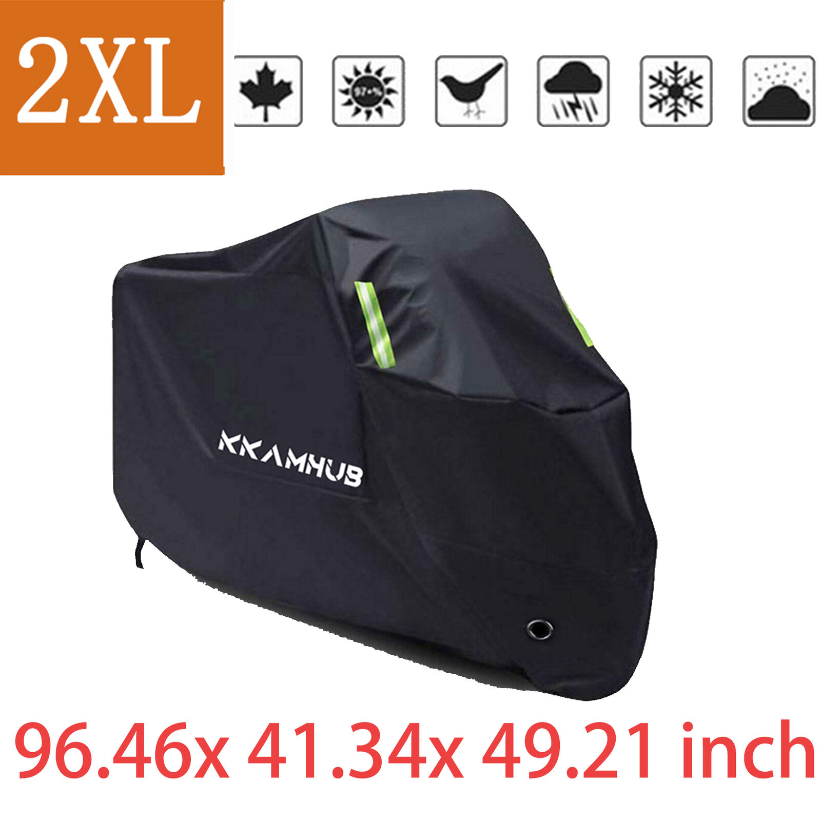 Motorcycle Cover Waterproof Rain Sun UV Outdoor Scooter Protector Storage 2XL
