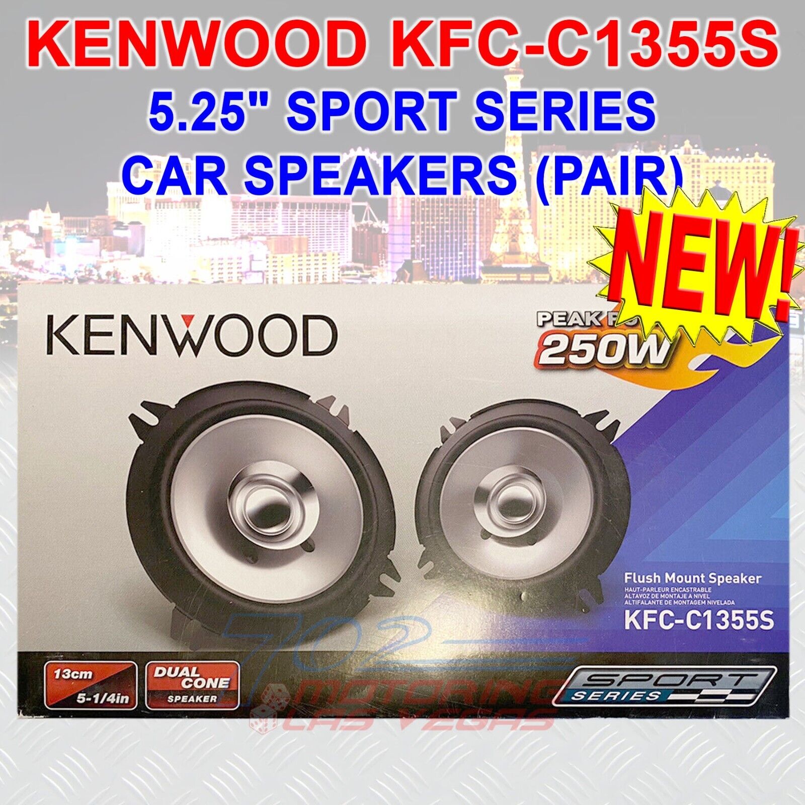 KENWOOD KFC-C1355S SPORT SERIES 5-1/4\