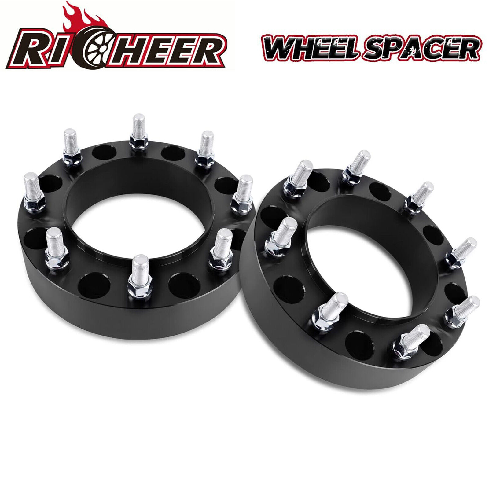 2 Chevy 3500 HD 2011-2023 Hub Centric REAR Dually Wheel Spacers Adapter 2\