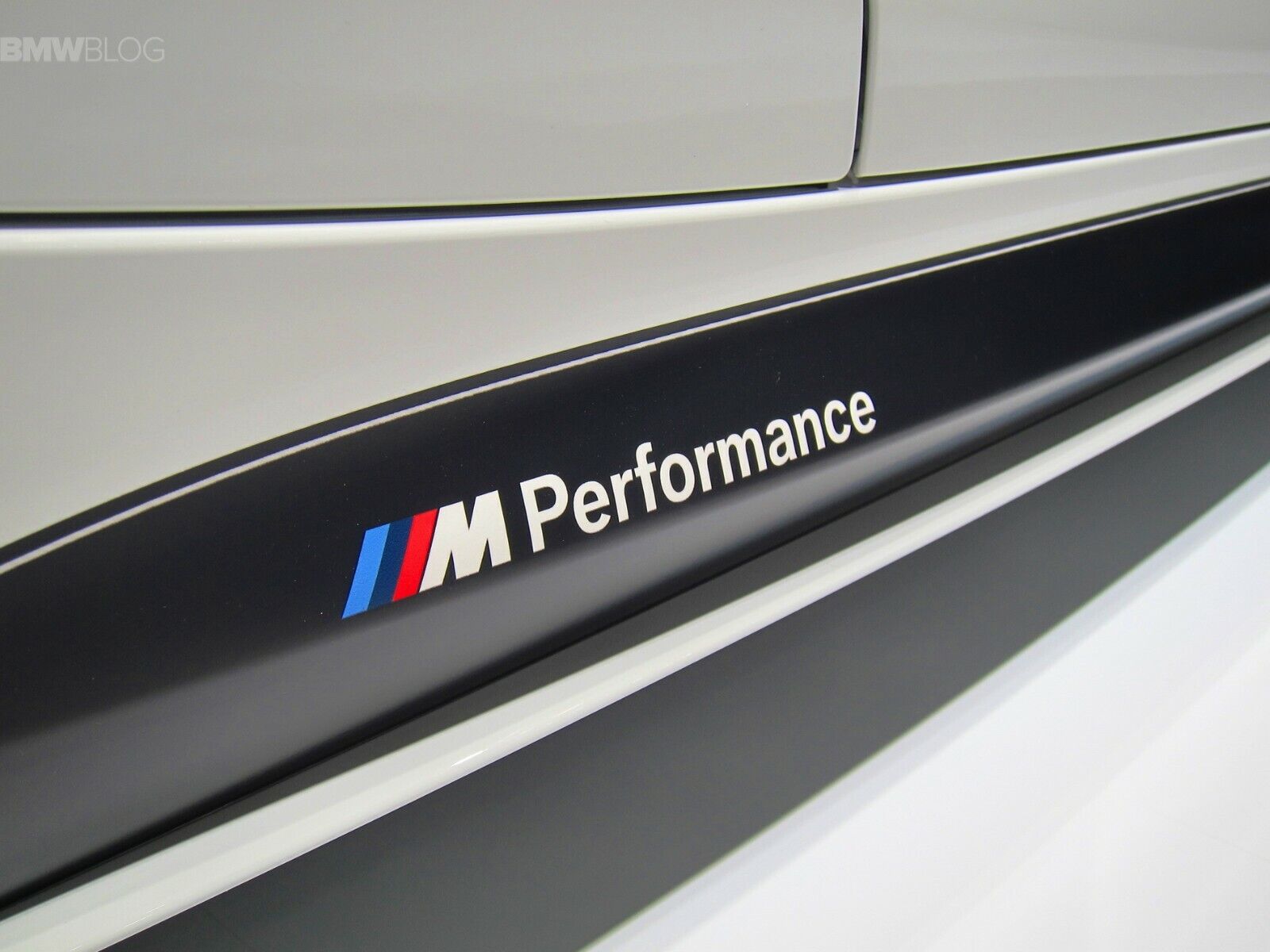 2x BMW M Performance side skirt White decal sticker logo F20 F30 E60 F10 E90 E46