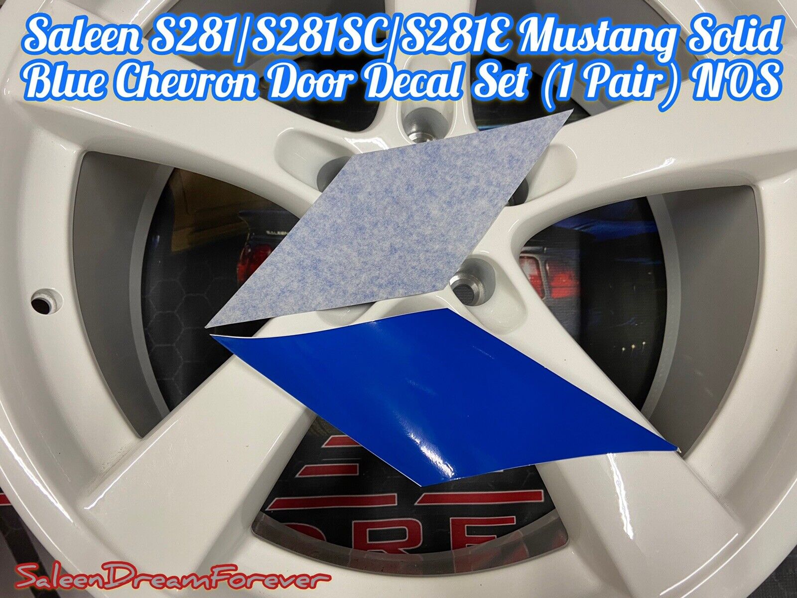 05-07 SALEEN S281 S281SC S281E MUSTANG SOLID BLUE CHEVRON DOOR DECAL FORD GT 
