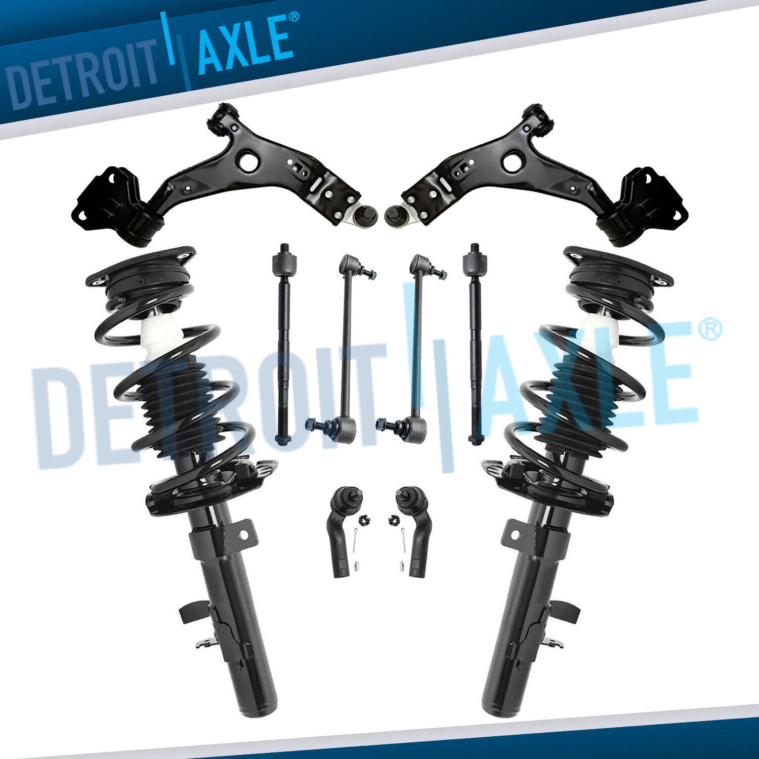 Front Struts w/ Springs Lower Control Arms Suspension Kit for 2013 Ford Escape