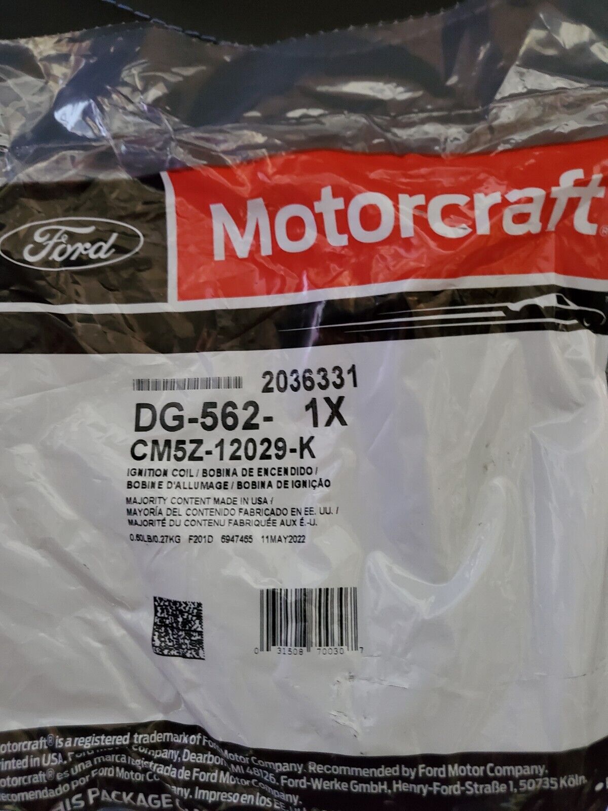 4 BRAND NEW DG562 MOTORCRAFT COILS IN SEALED FACTORY BAGS NEW  STOCK