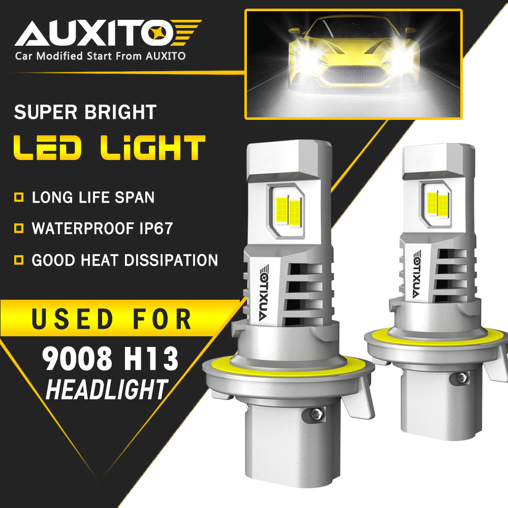 AUXITO H13 9008 LED Headlight Bulbs for Ford F-150 2004-2014 High Low Beam M6 EA