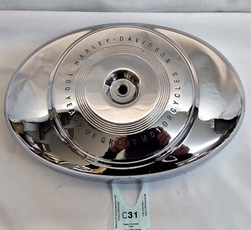 Harley Davidson 100th Anniversary Chrome Air Cleaner Cover Twin Cam OEM