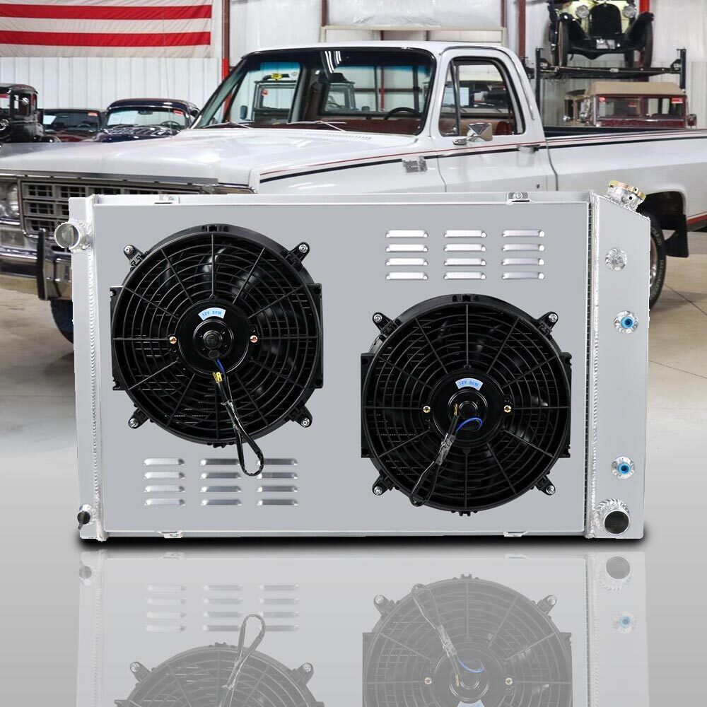 716 4-Row Radiator Shroud Fan For 73-1987 77 Chevy C/K 10/20/30 1973-1991 Blazer