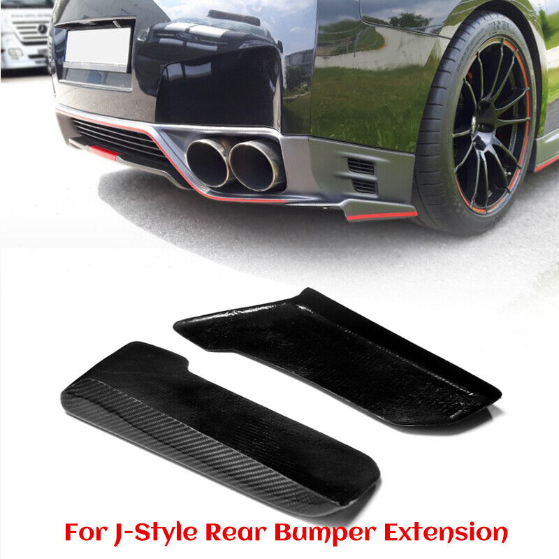 For 09-13 Nissan GTR R35 Rear Bumper Spats Extension Add On JDM Carbon Fiber