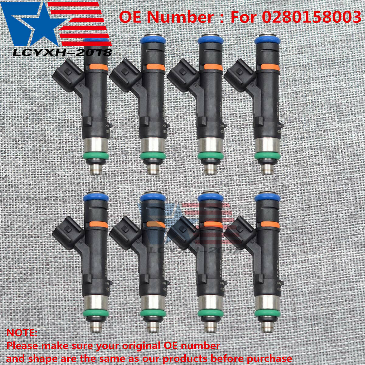 8x New Upgraded Fuel Injectors Fit for 2004 Ford F-150 5.4L V8 0280158003 USA
