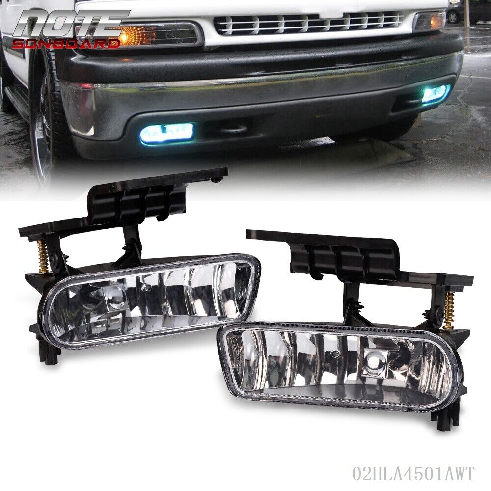 Fit For 99-02 Chevy Silverado 2000-2006 Suburban Tahoe Driving Fog Lights Lamps