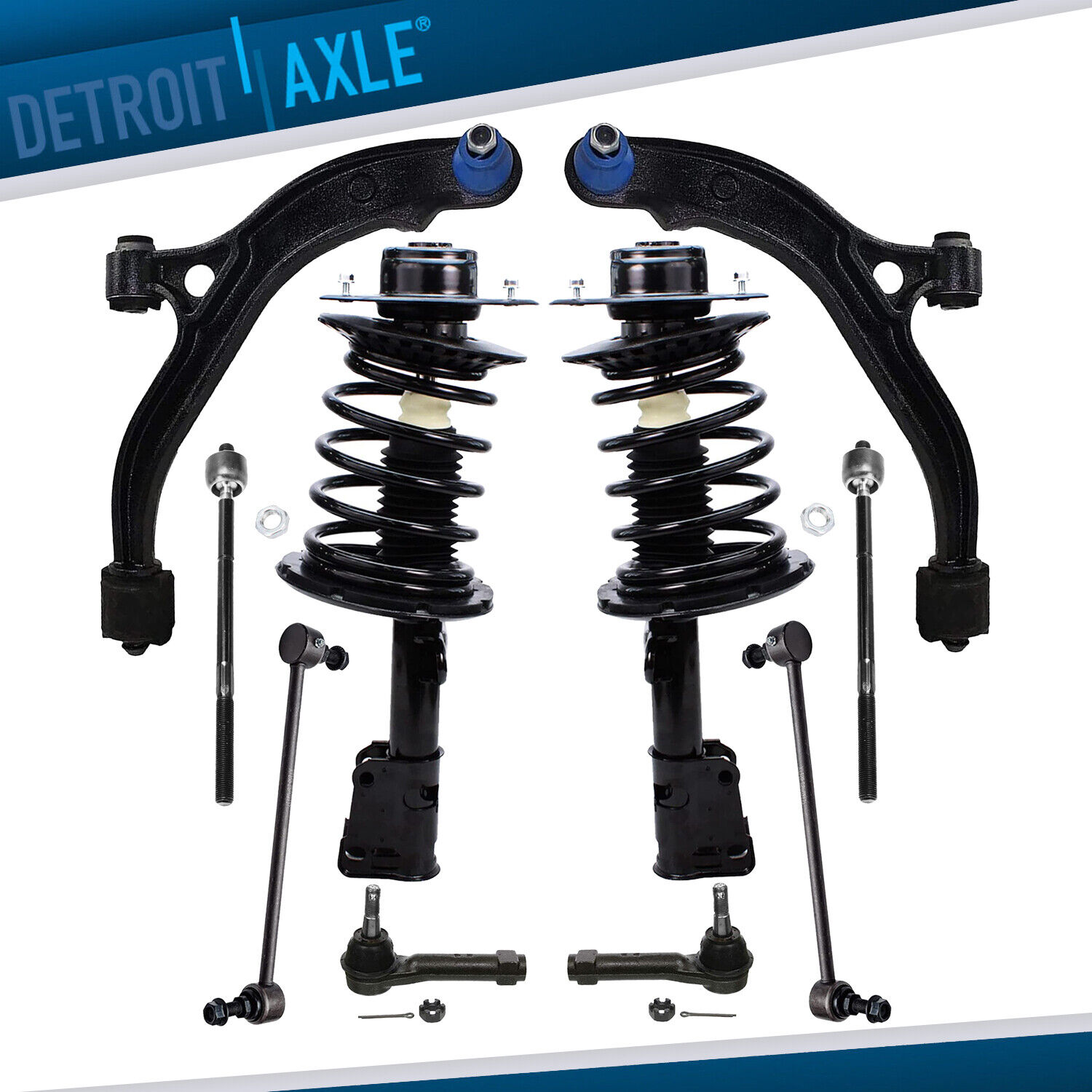 10pc Front Struts Control Arms Suspension Kit for Town & Country Grand Caravan