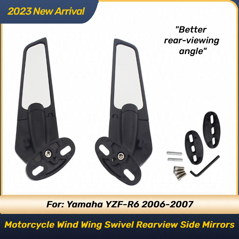 For Yamaha 2006 2007 YZF R6 Complete Wing Rearview Stealth Winglet Side Mirrors