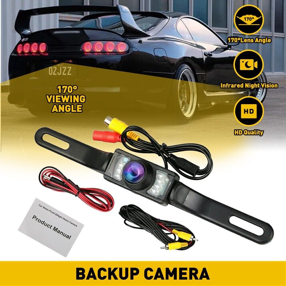 170° Car Rear View Camera HD Reverse Backup Parking 7LED Night Vision Waterproof
