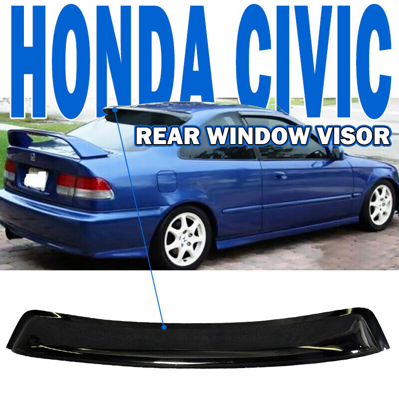 Fits 96-00 Honda Civic Coupe 04-08 Acura TSX Rear Window Visor Roof Spoiler