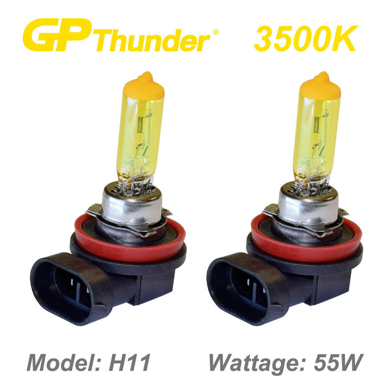 GP-Thunder 3500K Super Gold Xenon Halogen Light Bulbs Pair H11 55W