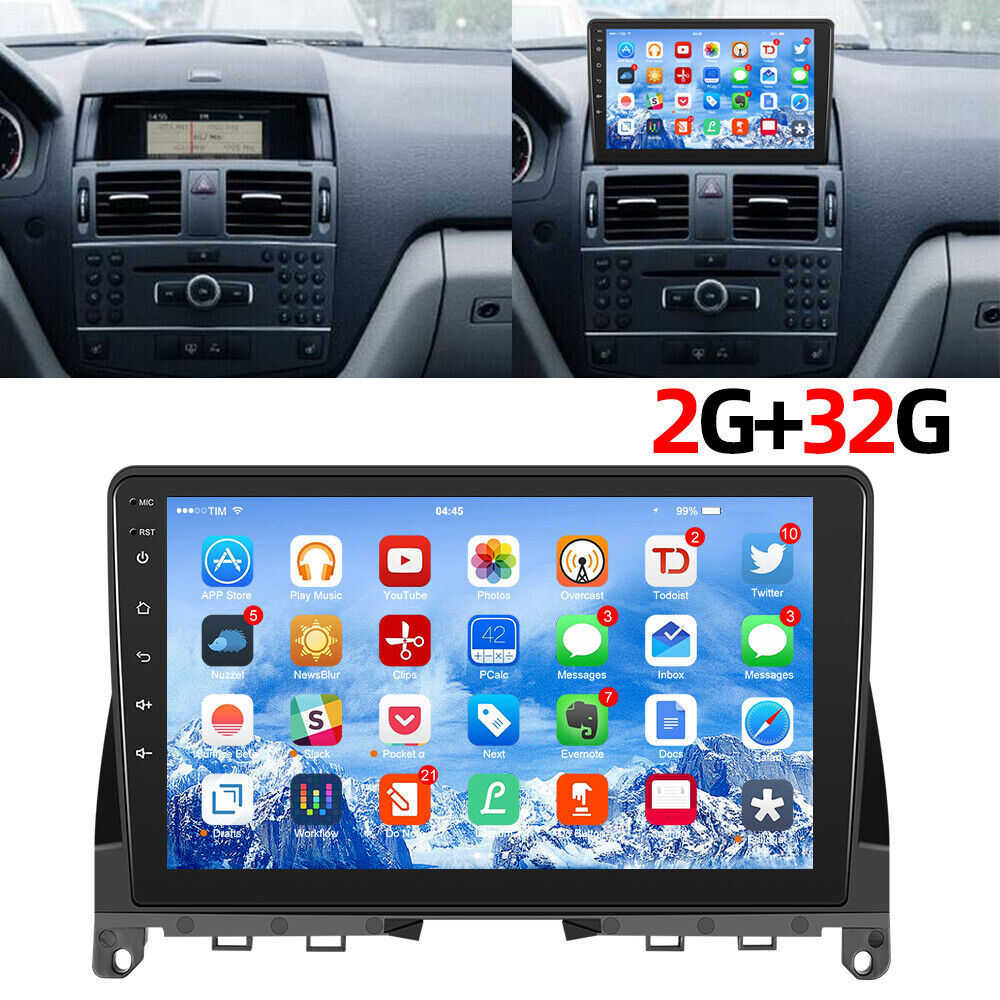 Car Radio For Mercedes Benz C Class W204 S204 2006-2011 Android 10.1 GPS 2G+32G