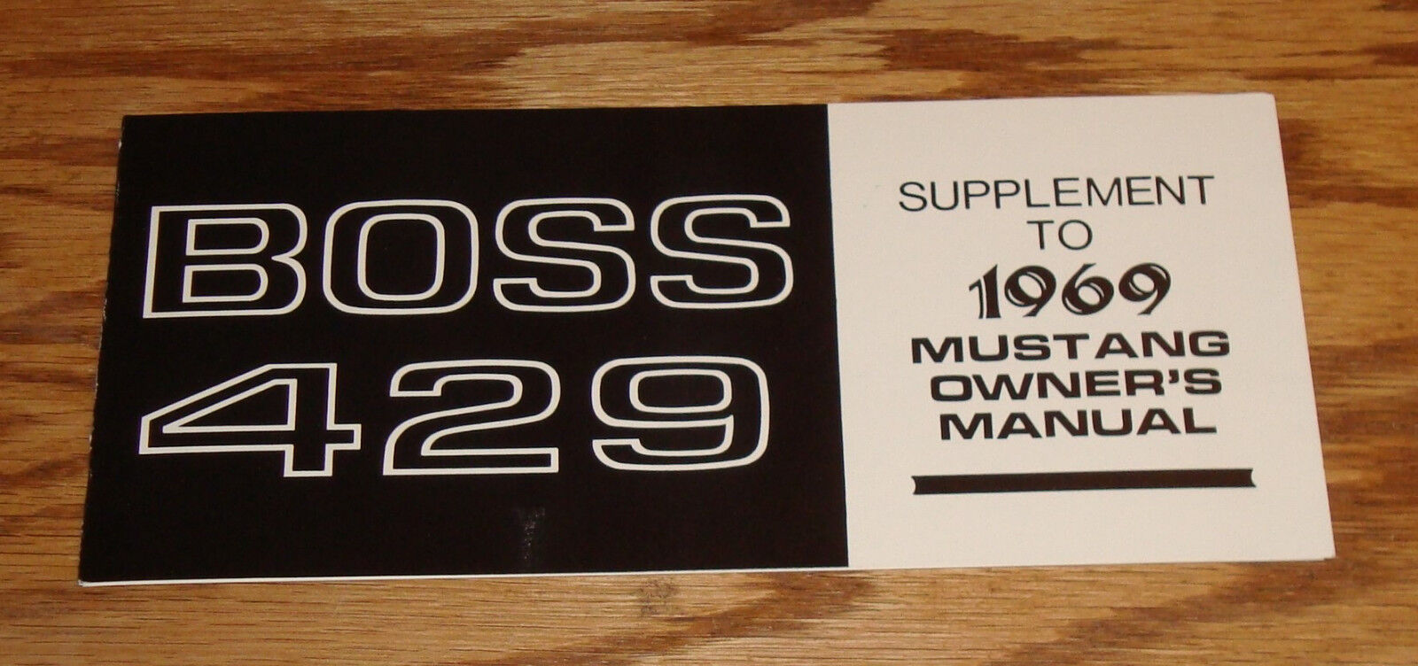 1969 Ford Boss 429 Mustang Owners Operators Manual Supplement 69