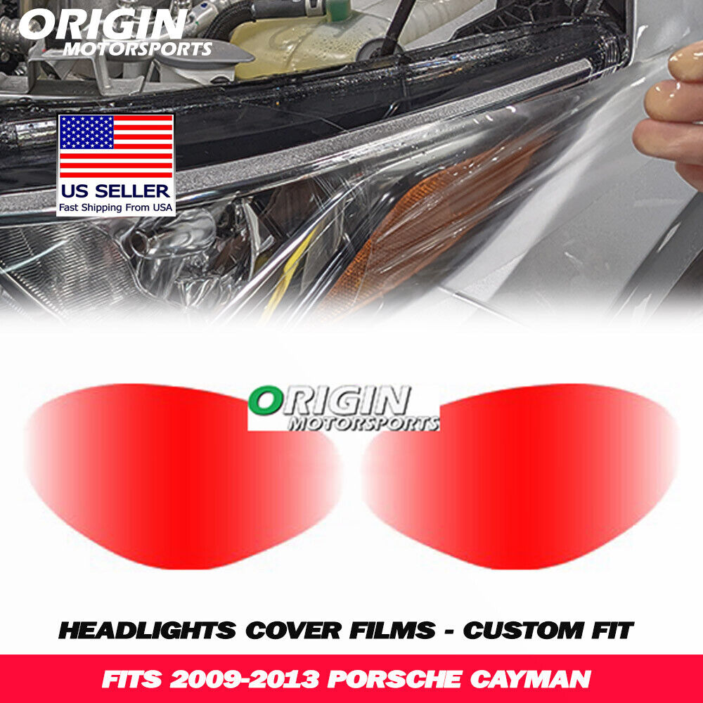 PreCut Headlights Protection Clear Covers Bra Film Kit PPF Fits 2009-2013 CAYMAN