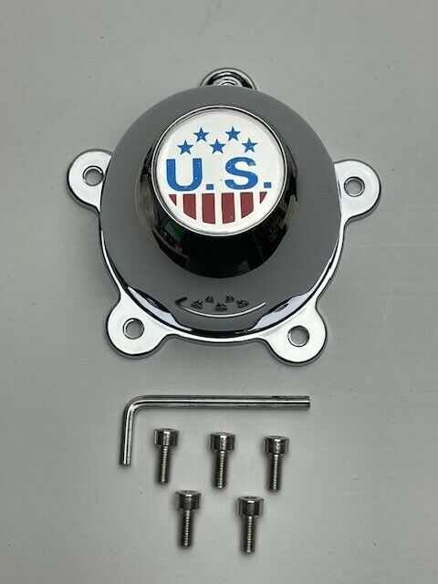 U.S. MAGS Chrome Wheel Center Cap 1002-20 CAP M-729 W/Screws