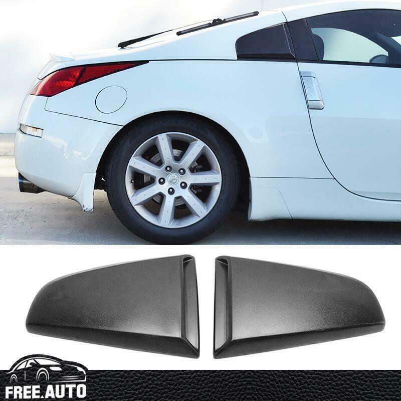 Fits 03-08 Nissan 350Z Window Scoop Louvers Covers Xenon Style PU 2Pcs