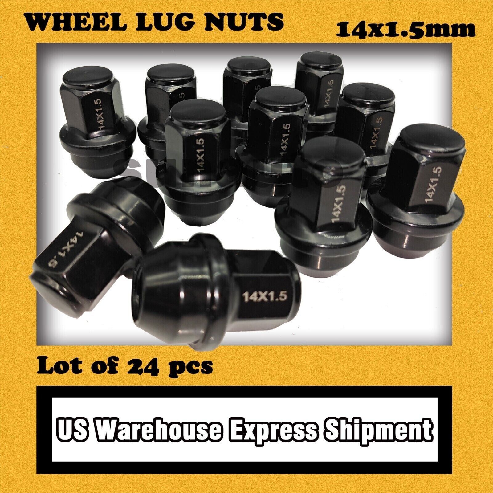 (24)FIT FORD F-150 2015-2020 OEM REPLACEMNT SOLID LUG NUTS 14X1.5 THREAD BLACK