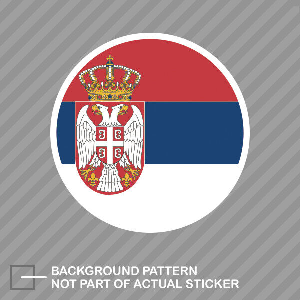 Round Serbian Flag Sticker Decal Vinyl Serbia SRB RS