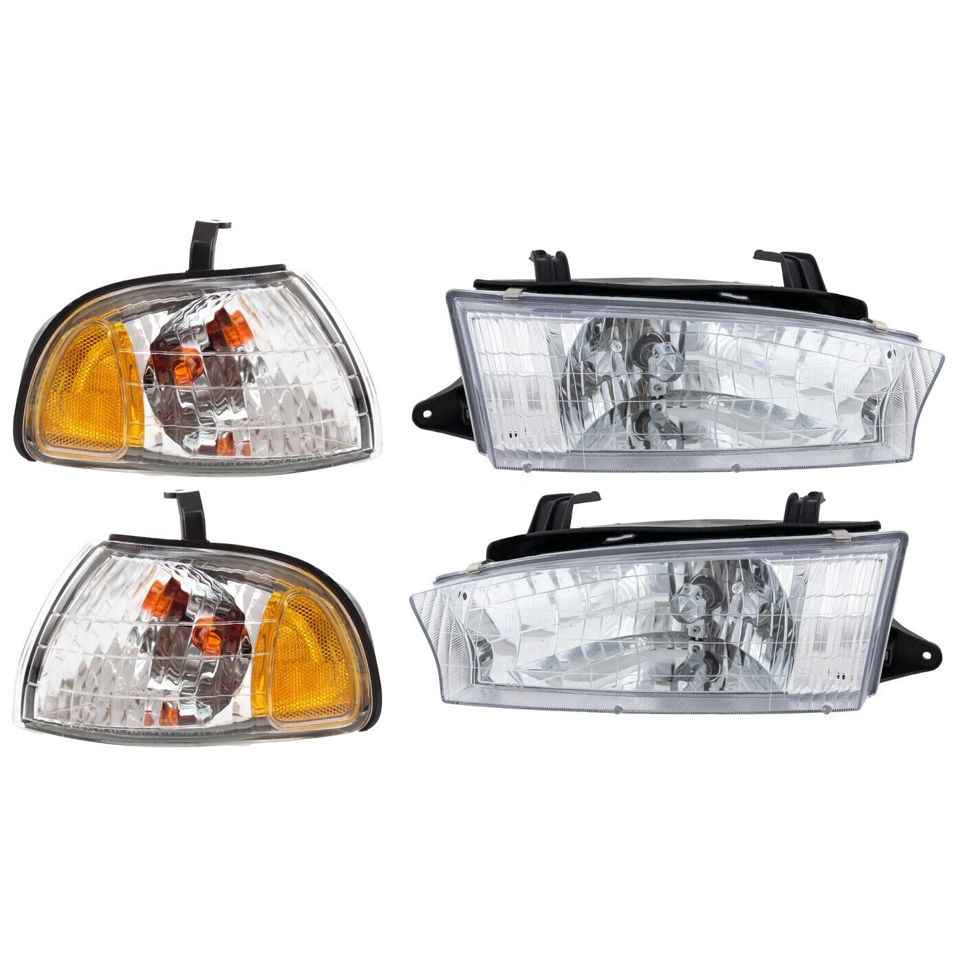 Headlight Kit For 1997-1999 Subaru Legacy Driver and Passenger Side Clear Lens