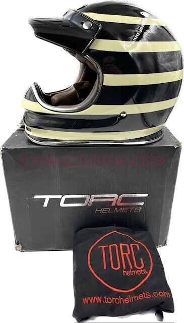 TORC T3 Retro Classic Full-Face Motorcycle Helmet Jail Break Medium - T305JAI23