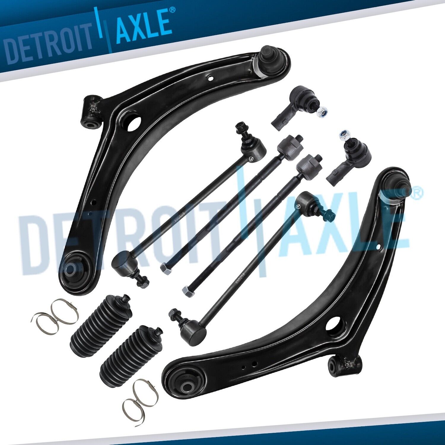Front Lower Control Arms Sway Bars Tie Rods Kit for Mitsubishi Lancer Outlander