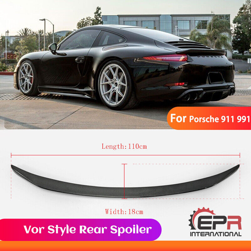 Carbon Fiber Rear Trunk Lip Spoiler Wing for 911 Series Porsche Carrera 991
