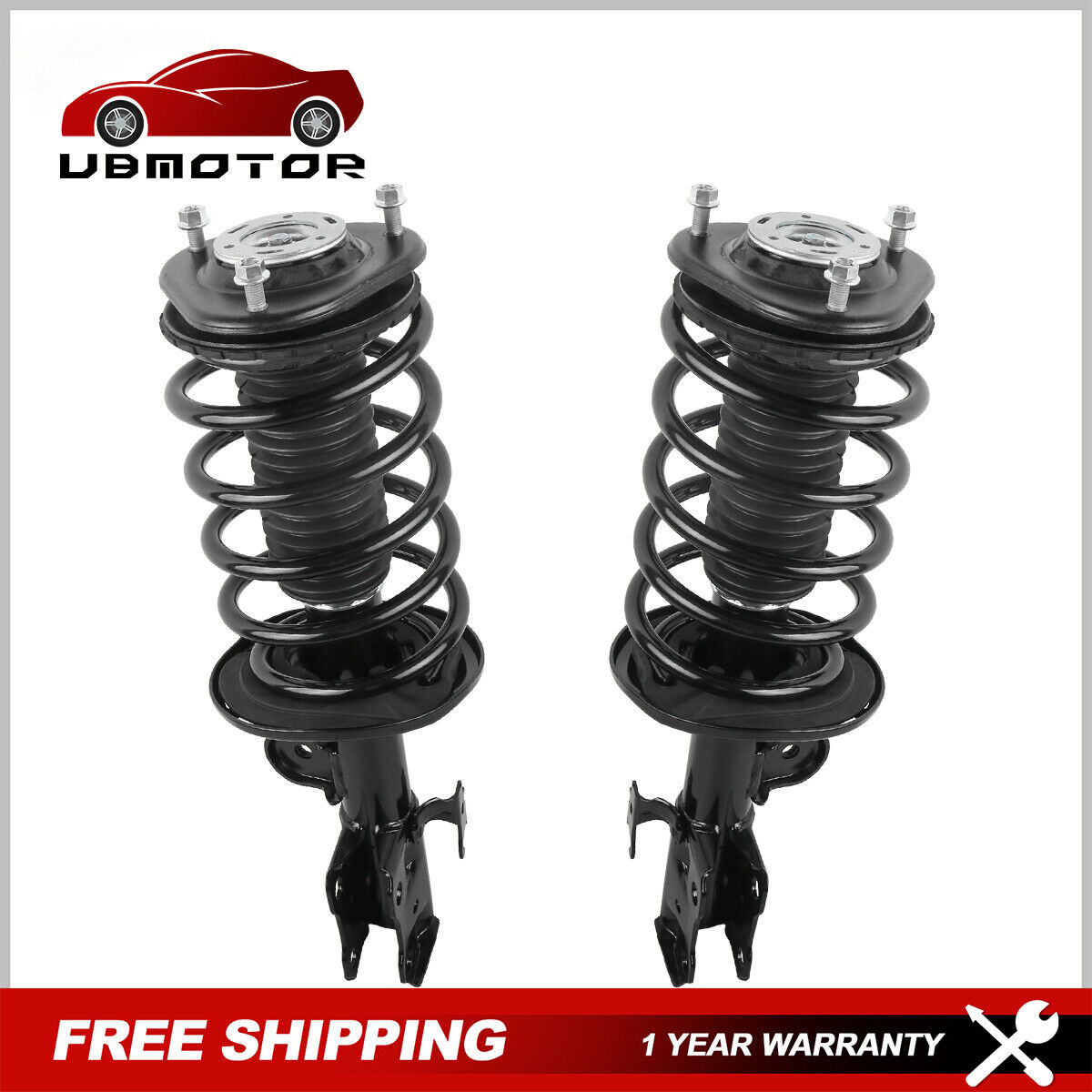 Pair 2x Front Complete Struts Shocks Absorbers For 2010-2015 Toyota Prius 1.8L