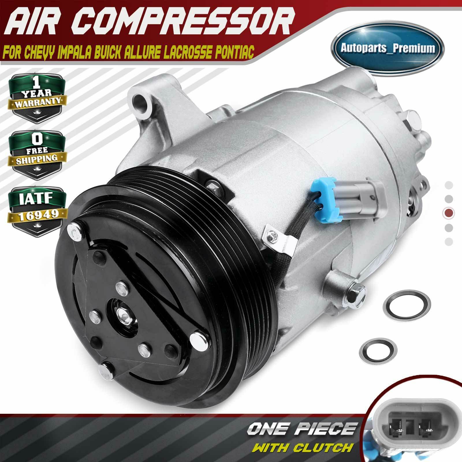 AC Compressor w/ Clutch for Chevy Impala Buick LaCrosse Pontiac Grand Prix 3.8L