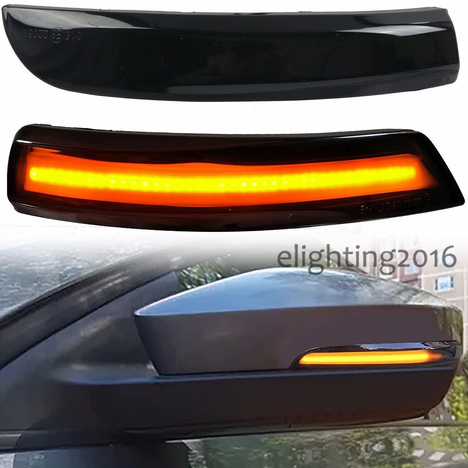 Sequential LED Side Mirror Turn Signal Light for Ford Kuga Escape EcoSport Focus
