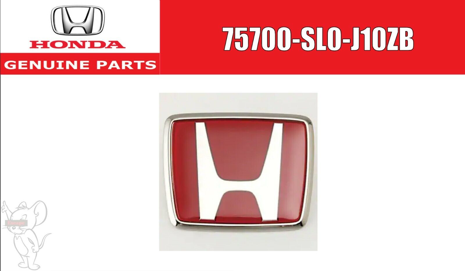 Honda NSX R77 91-01 Genuine Front Emblem 75700-SL0-J10ZB OEM JDM