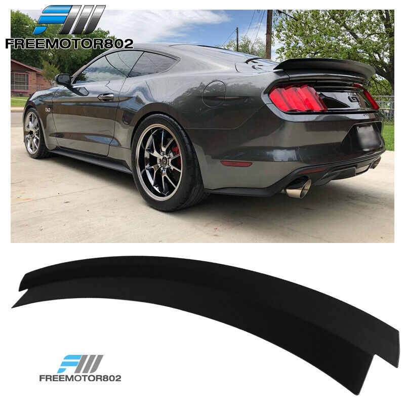 Fits 15-23 Ford Mustang R style Rear Trunk Spoiler Wing Lid Matte Black