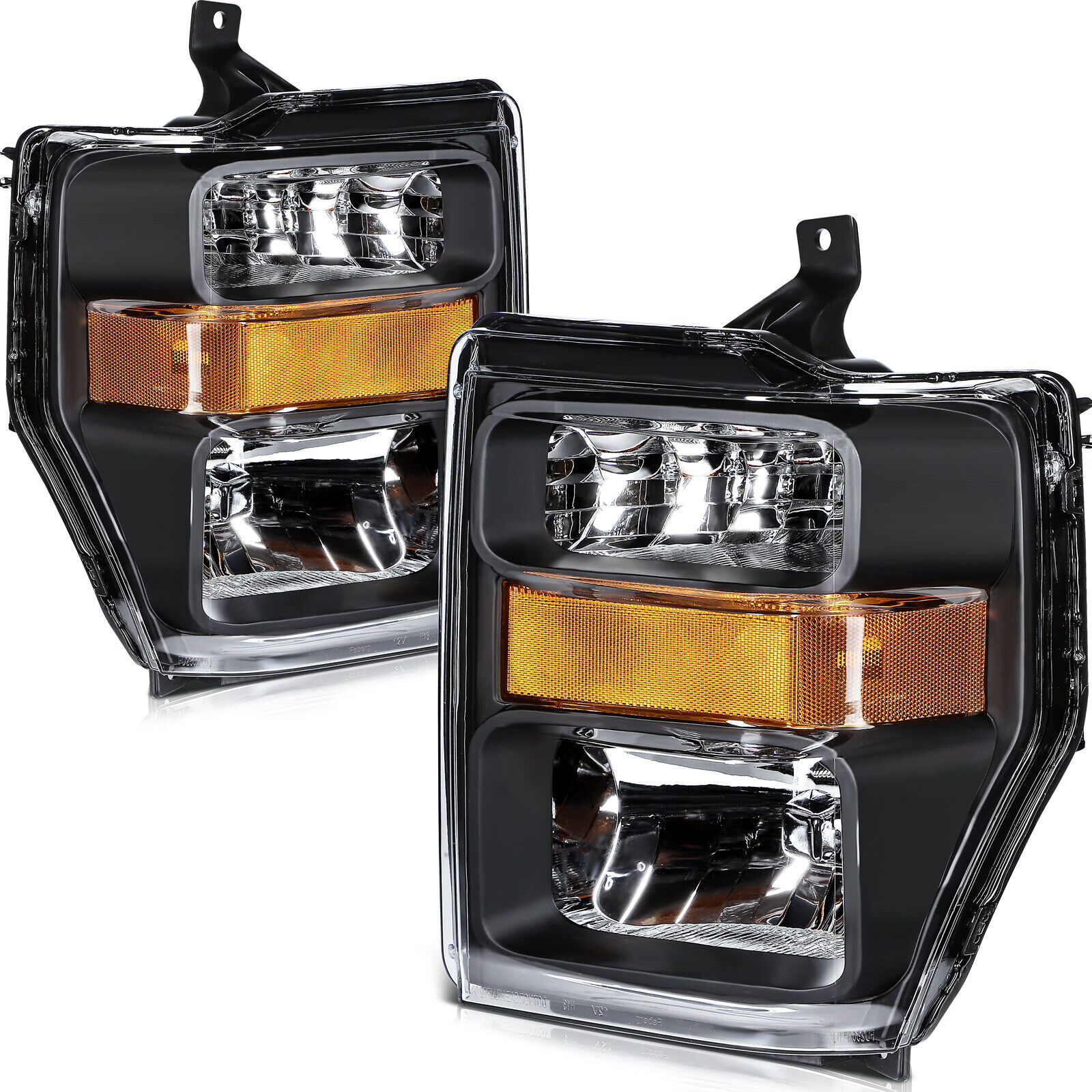 For Ford F-250 F-350 F-450 F-550 Super Duty 2008-2010 Headlights Assembly Pair