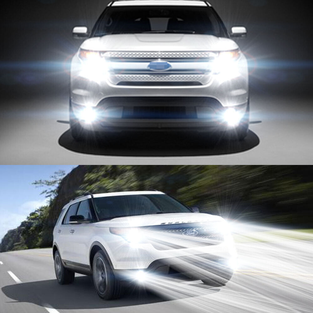 4x For Ford Explorer 2011-2015 - Combo LED Headlights Fog Light Bulbs Kit WHITE