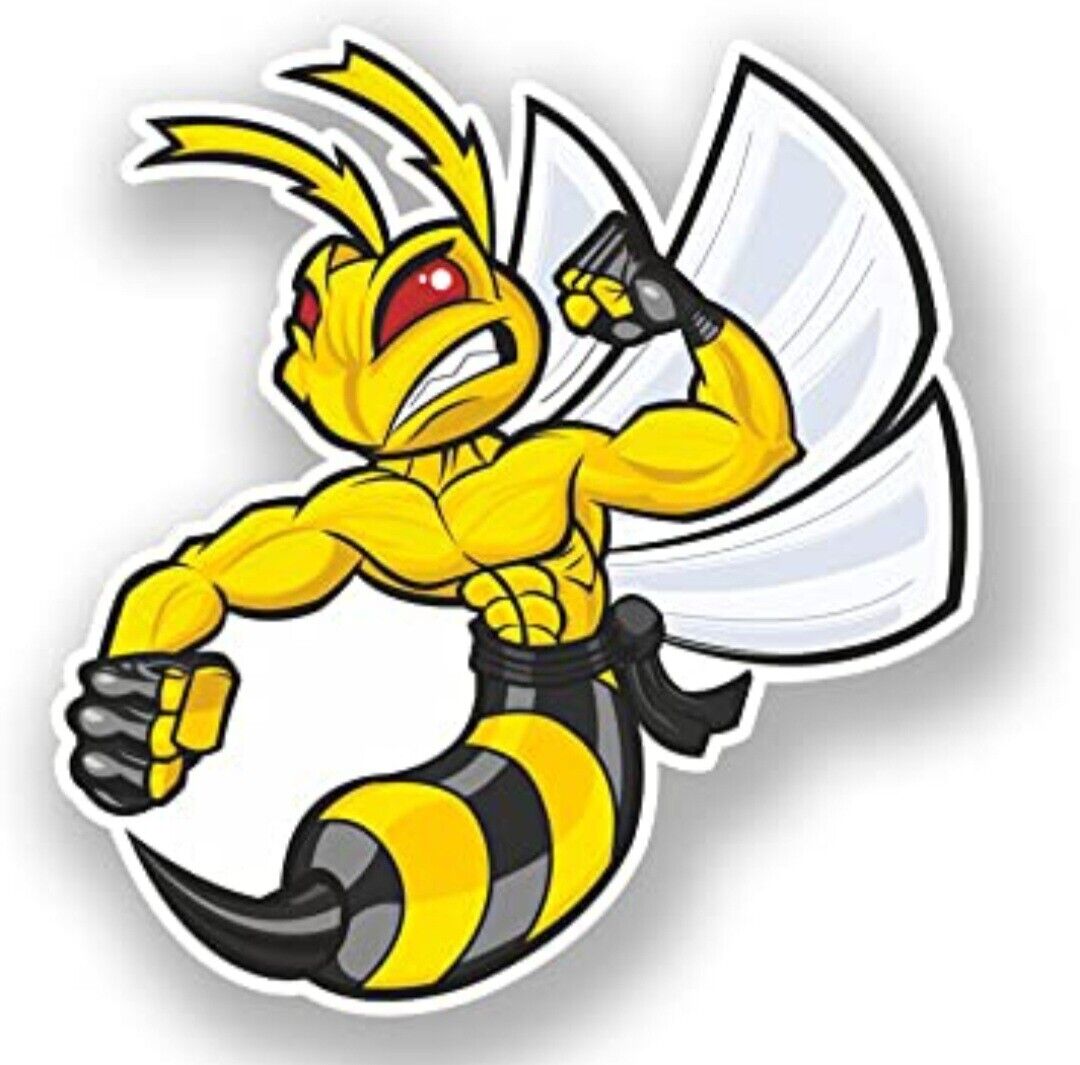Decal Angry Super Bee Vinyl Sticker For Bumper Laptop 5 nch