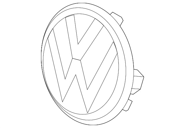 Genuine Volkswagen Emblem 3CM-853-601-F-DPJ